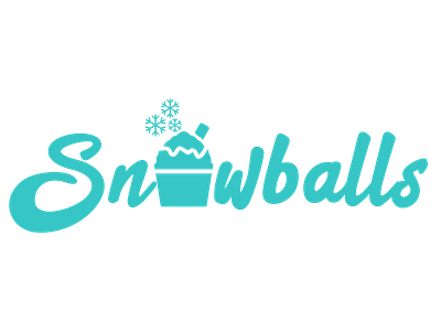 Snowballs Snow Cones branding graphic design ice ice cream logo snow snow balls snow cones typography winter