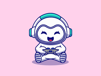 Cute Gamer Mascot brand branding cartoon cute design esport gaming icon identity illustration illustration art logo mascot motion graphics streamer twitch twitch logo ui
