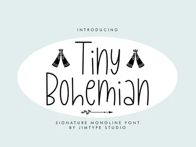 Tiny Bohemian - Petite Farmhouse Font bohemian branding petite tiny