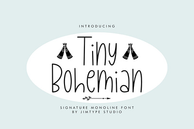 Tiny Bohemian - Petite Farmhouse Font bohemian branding petite tiny
