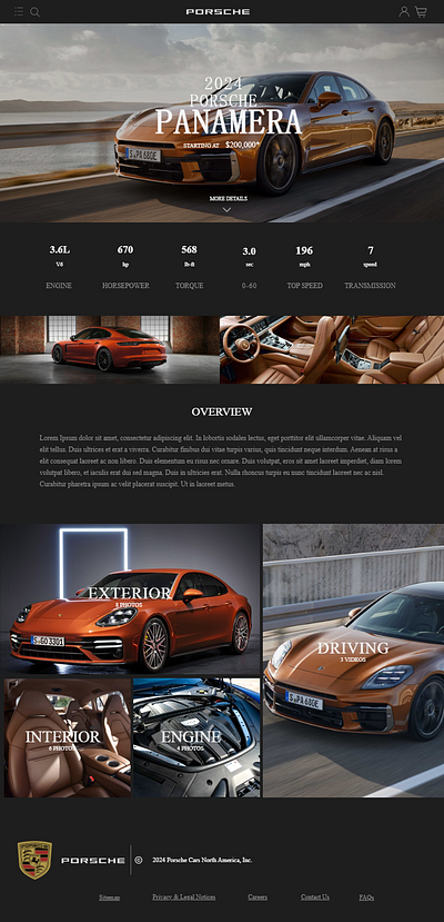 Car Website - Desktop