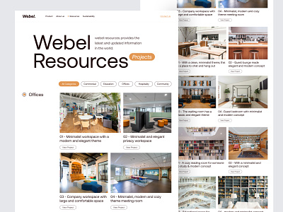 Webel - Resources (Projects) bold bold style clean design dribbble furniture furniture resources project furniture website landing page project projects resources resources page resources projects resources web uiux user interface web web design website