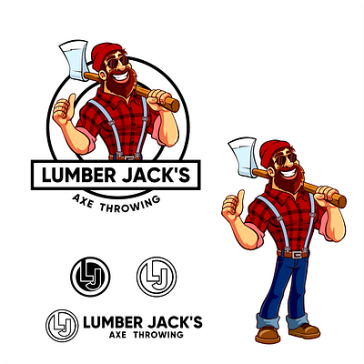 Lumber jack Logo for Axe Throwing Competition animation branding char character design graphic design illustration logo mascot minimal vector
