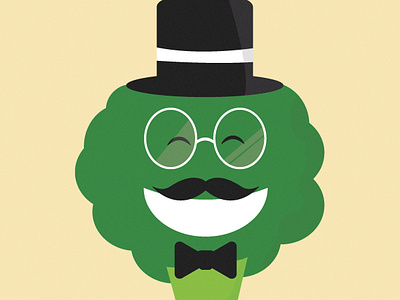 Broccoli man design graphic design illustration vector