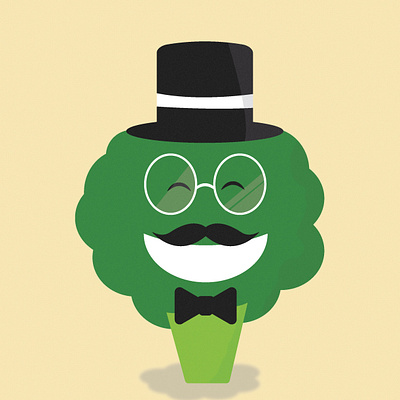 Broccoli man design graphic design illustration vector
