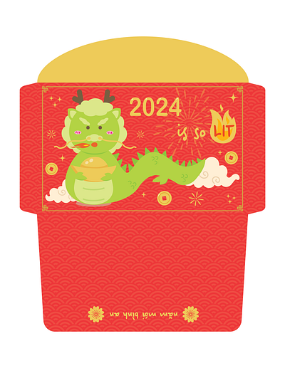 Lucky money envelope for 2024 design graphic design illustration vector