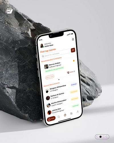 UI Design for a talent management app app dashboard design mobile app mobile ui ui ux