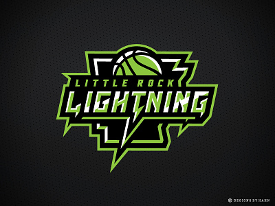 Little Rock Lightning Logo arkansas logo basketball logo lightning little rock logo sports logo tbl the basketball league