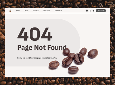 Daily UI 008 404 404 page branding coffee shop dailyui design figma page not found ui ux web
