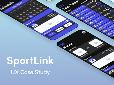 SportLink Team Management App app branding design figma graphic design typography ui ux vector