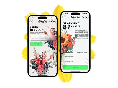 Магазин цветов branding graphic design mobile ui