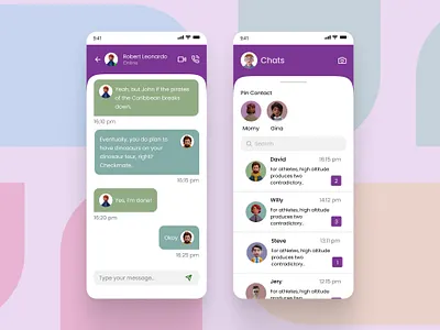 Chating App Mobile Design design graphic design mobileapps ui design uiux design ux design