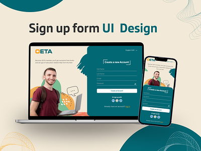 Sign Up Page design (Figma) account creation account setup complete registration create account get started join now membership new user register register now registration sign up sign up button sign up form sign up form fields sign up page sign up process start here ui user registration