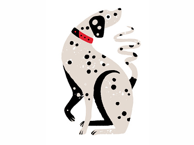 Dalmatian animal cool cute dog flat illustration minimal pet pet illustration spots