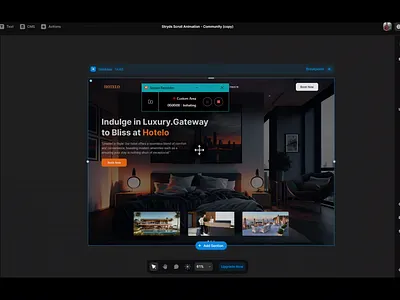 Landing Hadder development in framer 2024 development framer hadder hotel landing landing page ui ux