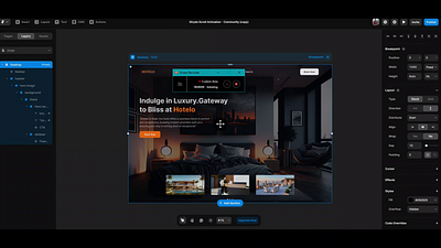 Landing Hadder development in framer 2024 development framer hadder hotel landing landing page ui ux