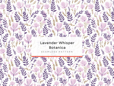 Lavender Whisper Botanica, Seamless Patterns 300 DPI, 4K botanical pattern floral pattern garden chic pattern lavender pattern nature inspired pattern organic patterns pastel hues pattern serene designs