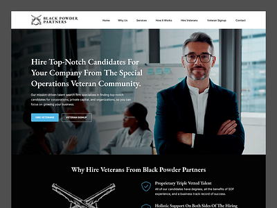 Black Powder Partners // Web Design candidate community hiring military recruitment service veteran web design