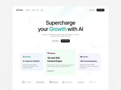 ✨ AI Automation Landing Page ai automation automationai figma growth landing page marketing product sales seo supercharge ux website