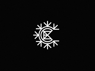 Eaux Claires Hiver badge branding design graphic design logo monogram music music festival snowflake vector winter