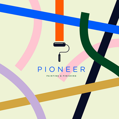 Pioneer Painting branding design graphic design illustration logo type vector