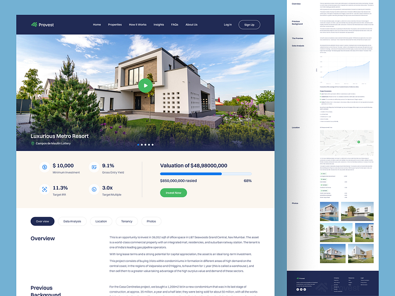Real Estate Investment Platform commercial real estate crowdfunding website investment website property details property finder website property investment marketplace real estate real estate agency website real estate agent real estate crm real estate crowdfunding real estate investment app real estate landing page real estate project real estate saas real estate website concept real estate website design realestate website uiux design web design