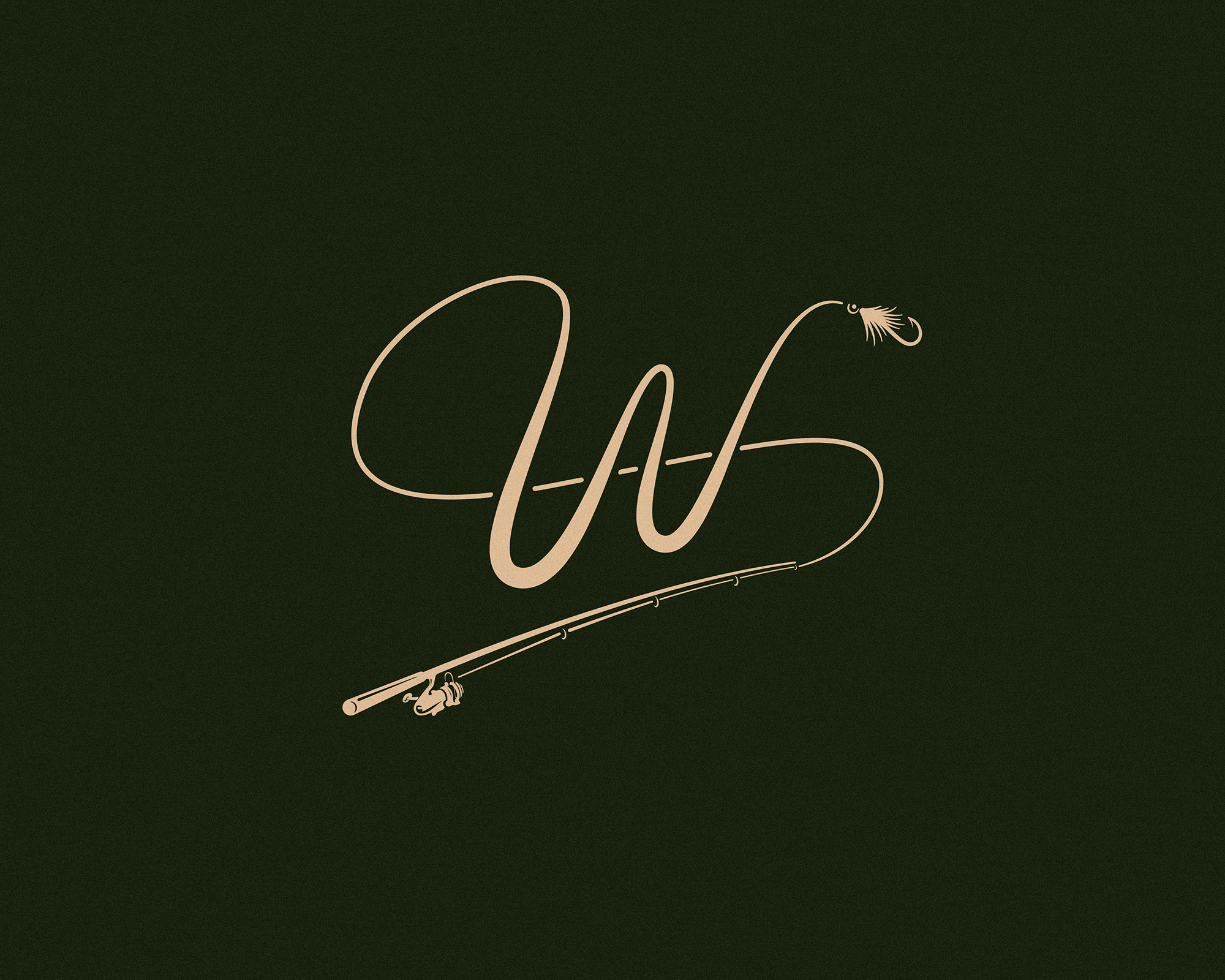 Woodward Fishing branding design fishing graphic design hand letterring illustration logo outdoors script type vector wordmark