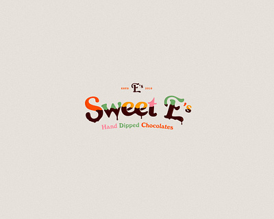 Sweet E's Hand Dipped Chocolates branding chocolate design graphic design illustration logo type type lock up vector wordmark