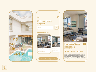 Luxury Real Estate Mobile App Design Concept app design ui ux uxdesign