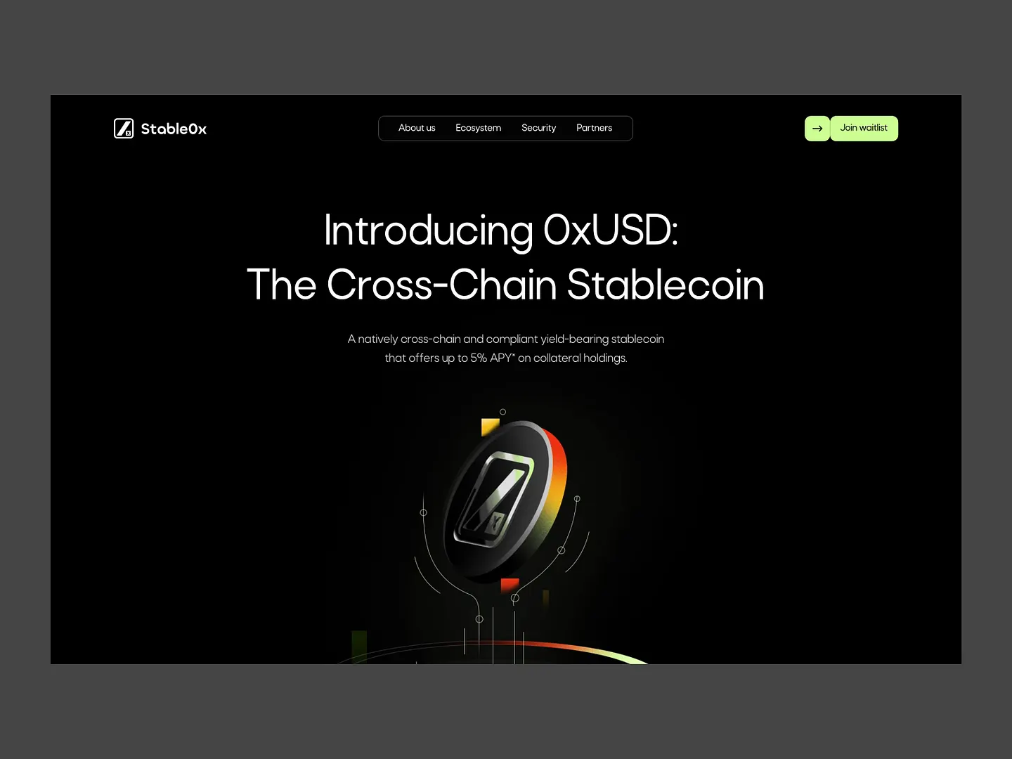 Innovative Blockchain Website Design for Stable0X