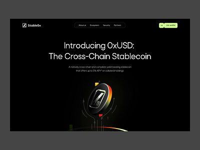 Stable0X - Website design of the groundbreaking stablecoin animation blockchain dapp landing page scrolling stablecoin ui user experience ux web design web page web3 website