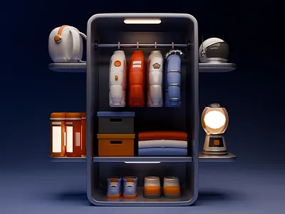 Astronaut 3d Equipment 3d 4d astronaut branding design