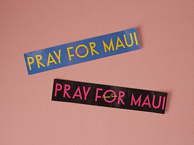 Happy Smile Pray for Maui Bumper Stickers NZ branding bumper stickers custom stickers design labels sticker design stickers waterproof stickers