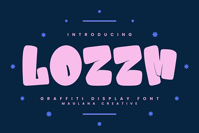 Lozzm Graffiti Display Font animation branding design font fonts graphic design logo nostalgic
