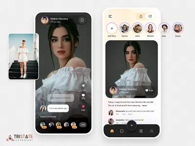 Social Media App app design creative ui mobile app ui modern design social app social media app ui trending design ui ux