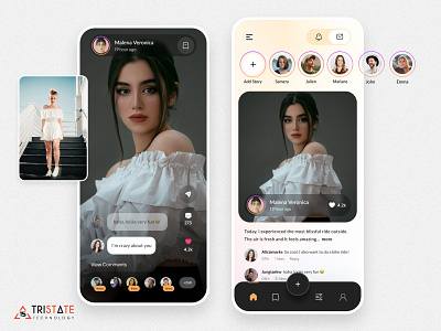 Social Media App app design creative ui mobile app ui modern design social app social media app ui trending design ui ux