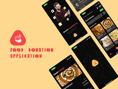 Food Donation Application appdesign apptemplate appuikit foodapp fooddonationapp graphicdesign logodesign ui uikit ux webdesign