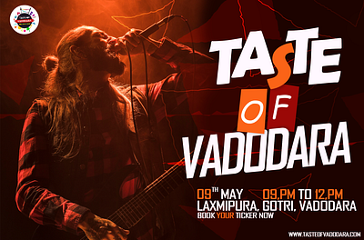 concert banner taste of vadodara branding graphic design