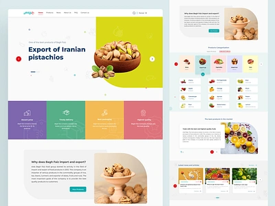 Fruit Store dried fruit export food food business fresh fruit gardening graphic design importation minimal design novelty pistachio product design ui design uiux ux vegetables walnut webdesign website design