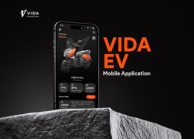 Vida EV Mobile App - EV Mobile Application dark ui ev ev application ui ux design