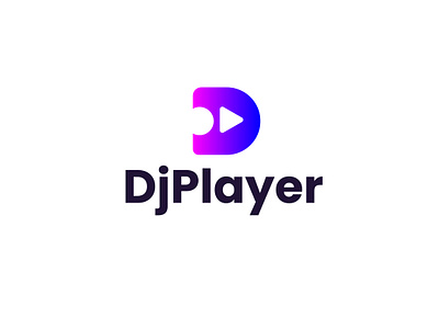 DjPlayer Logo Design, Modern Gradient Logo, D letter Logo app logo brand identity company logo logo logo brand logo creative logo design modern d gradient modern d letter music music brand logo player logo sound logo