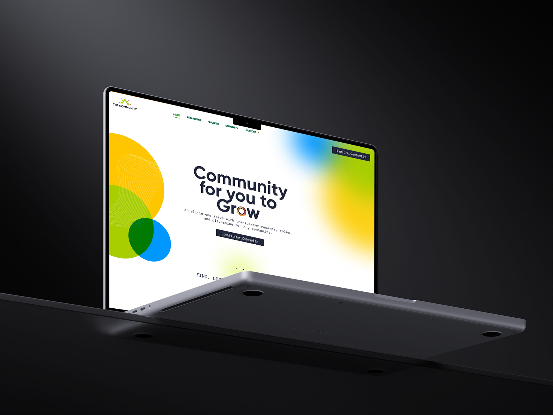 The Community Landing Page! 3d animation branding graphic design logo motion graphics ui web design xd