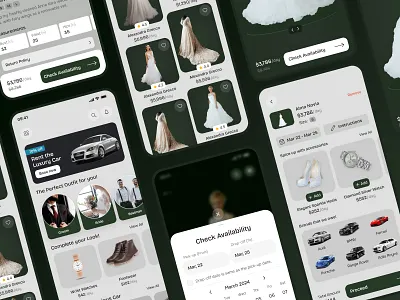 Luxury Cloth/Car/ Accessories Rent - App Design accessories app design car car rental car rental app dashboard design design concept flat web design illustration luxury car minimal mobile mobile app mobile app ui rental car rentservice ui ux website website web