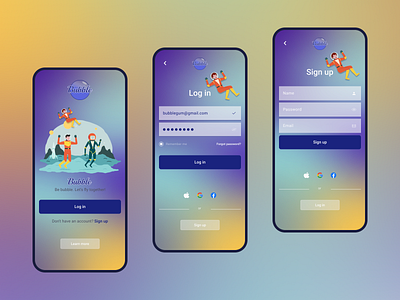 UI - design for mobile app | Log in and Sign up log in mobile app sign up ui ui design uiux