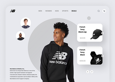 New Balance Shop Website - branding graphic design logo ui