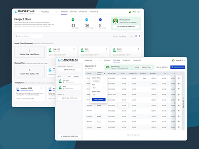 Harvest Lab app data data harvest design harvest lab ui uiux ux web app web design website