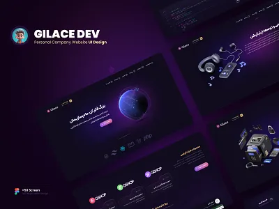 Gilace Dev Website UI Design app clean design dark ui personal seo service technology ui ui app ui design ui kit web design
