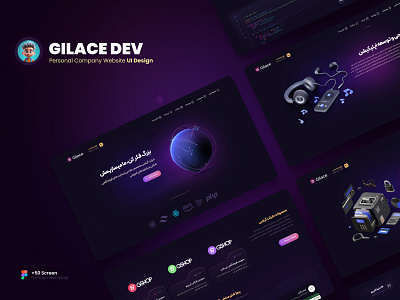 Gilace Dev Website UI Design app clean design dark ui personal seo service technology ui ui app ui design ui kit web design