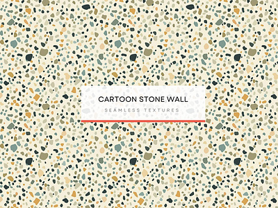 Cartoon Stone Wall Textures, Seamless Textures 300 DPI, 4K cartoon style scattered dots seamless design texture terrazzo illustration terrazzo pattern textile print wallpaper design