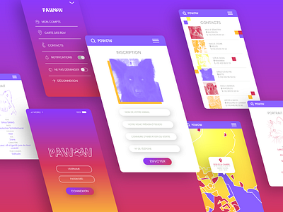 PAWOW // APP DESIGN animals branding graphic design logo parc topography